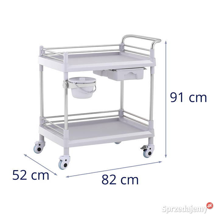 Wózek laboratoryjny 2 półki 65 x 46 szuflada sprzedam