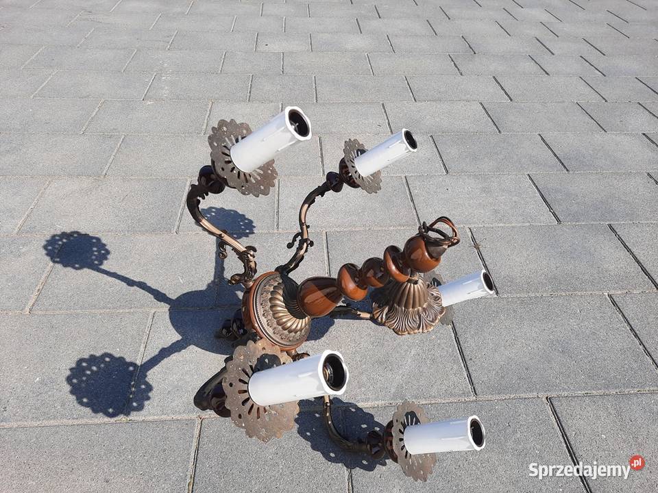 Vintage lampa z lat 80tych na 5 żarówek pomorskie Przyjaźń