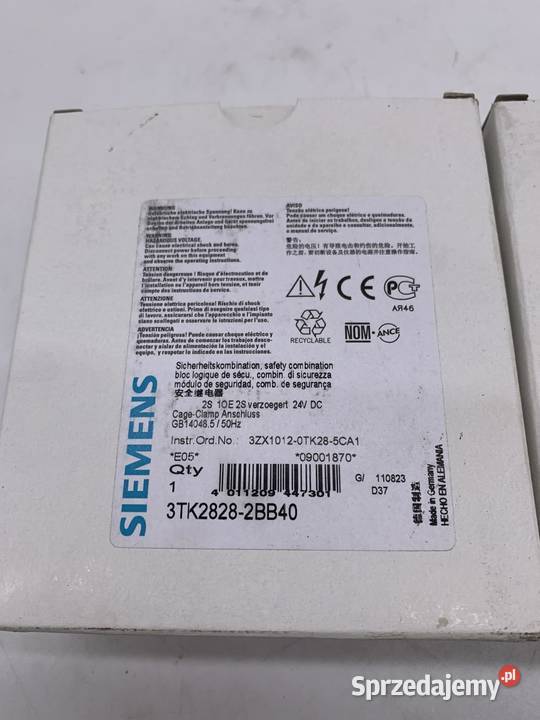 Siemens 3TK28282BB40 Safety Relay Elektryka mazowieckie Warszawa sprzedam