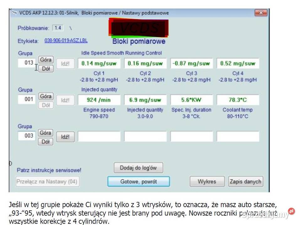 Kodowania grupy VAG Pozostałe Sandomierz