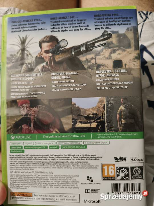 Sniper Elite III Xbox 360 Xbox360 Gry na konsole Suwałki