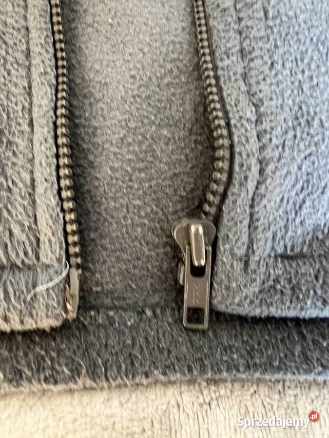 Kamizelka polarowa szara z wstawką w kratę Jasło