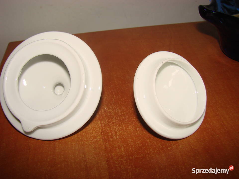 porcelanowa mała pokrywka Pozostałe pomorskie Pruszcz Gdański
