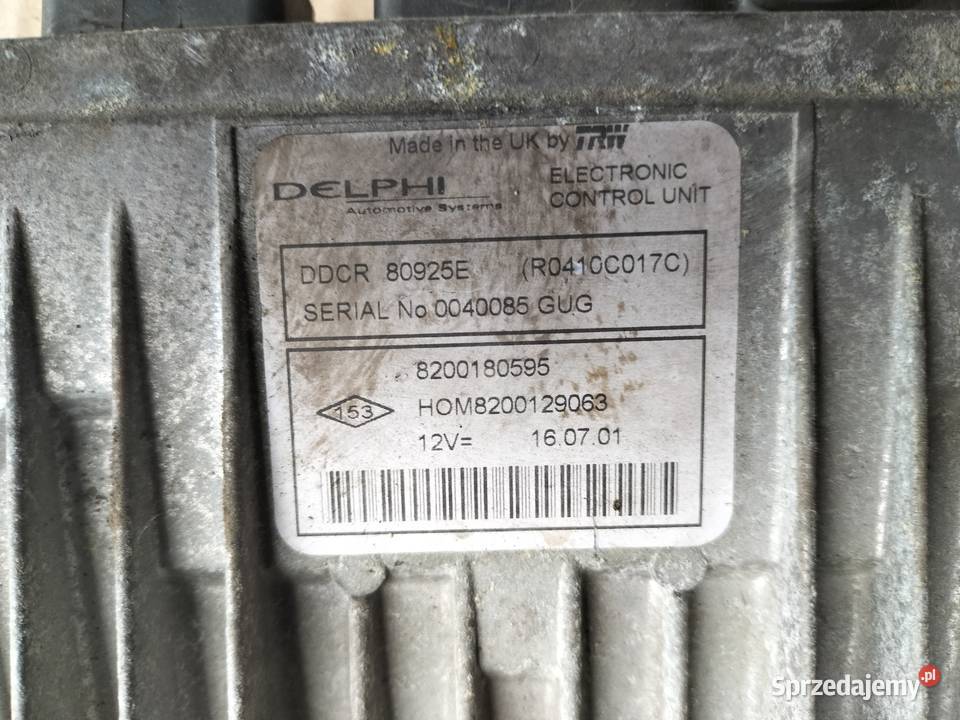 RENAULT CLIO 15 DCI 8200180595 MODUŁ KOMPUTER Kamień-Kolonia