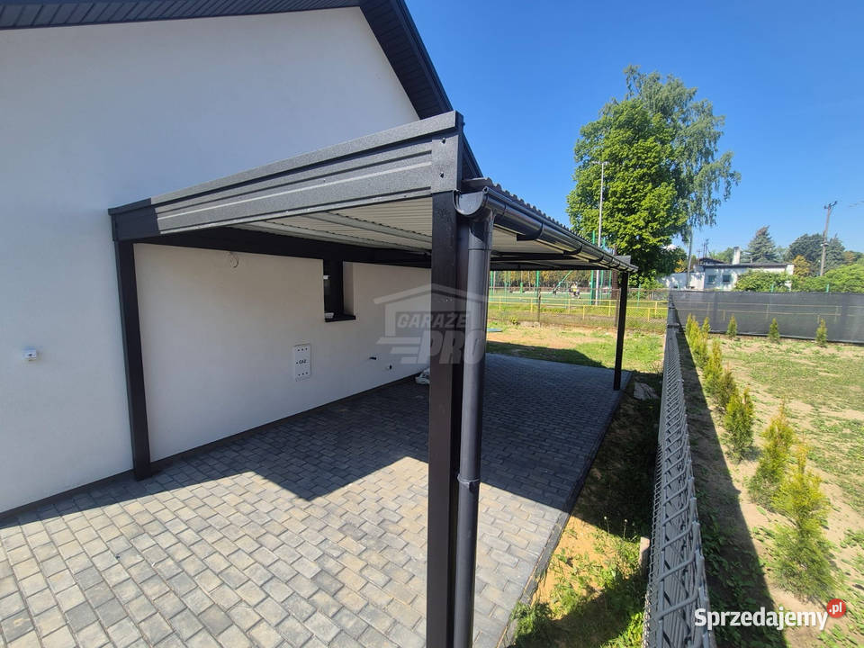 Wiata samochodowa Carport 3x6m dach spad w bok warmińsko-mazurskie Olsztyn