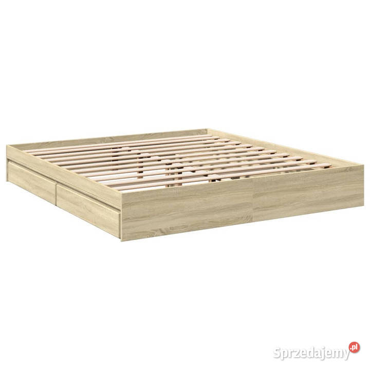 Rama łóżka z szufladami kolor dąb sonoma 200x200 Warszawa sprzedam