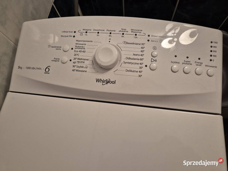 Pralka whirlpool TDLR5030L 5 1000 obrotów 40cm