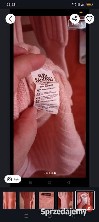 Długi ciepły sweter lubuskie Kowalec