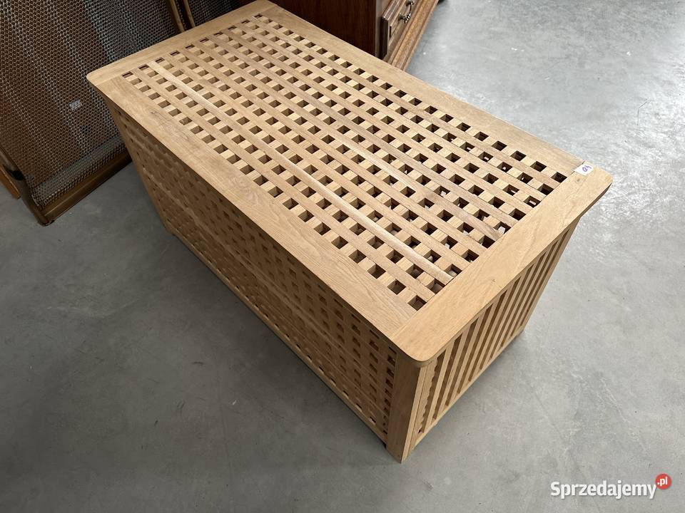 Drewniana skrzynia stolik Sławoszewek