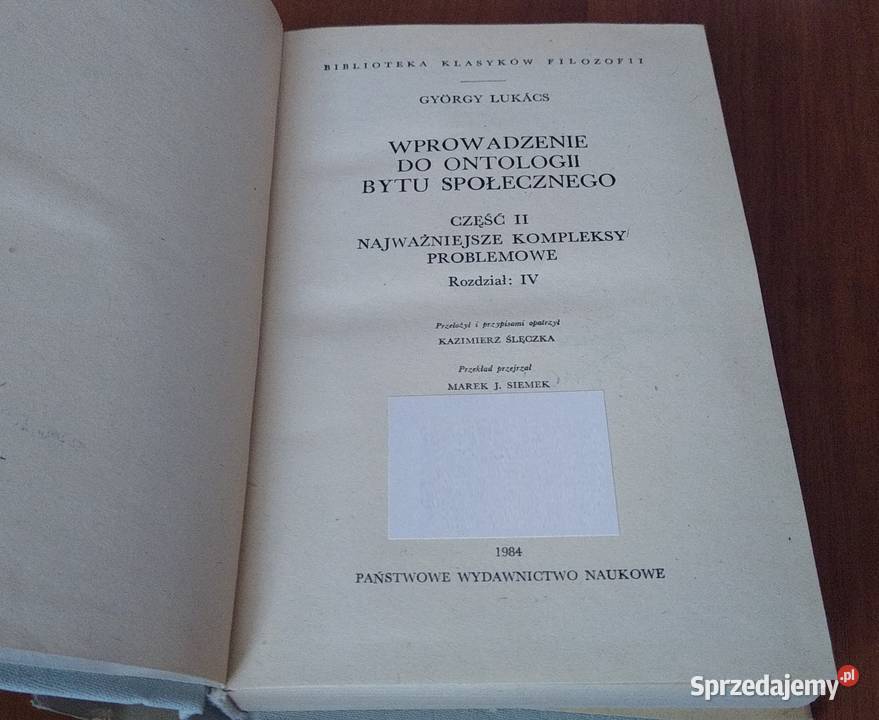 Wprowadzenie do ontologii bytu społecznego II2 Gdańsk