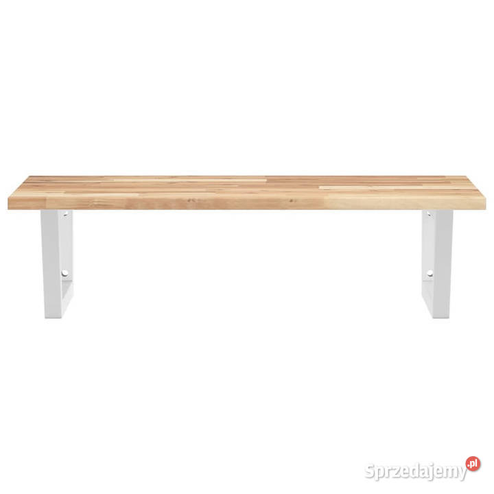 Półka ścienna pod umywalkę stal i lite drewno
