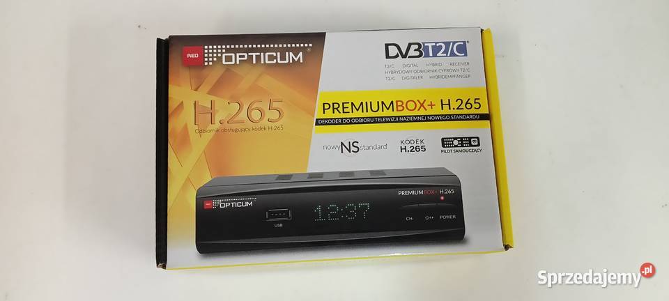 sprzedam dekoder DVB T2/C Opticum premium box+ H.265 dvb-t2