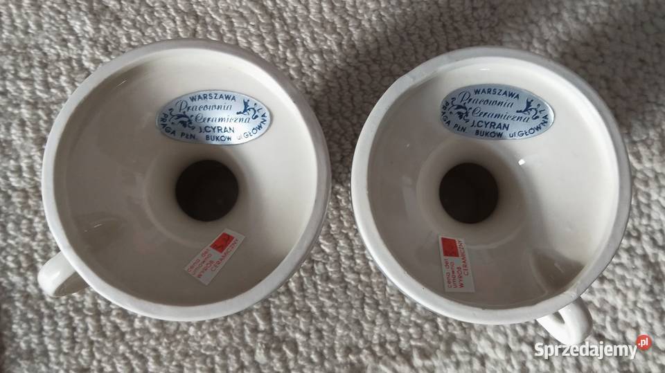 Fajansowy komplet z malunkiem ala Włocławek Warszawa sprzedam