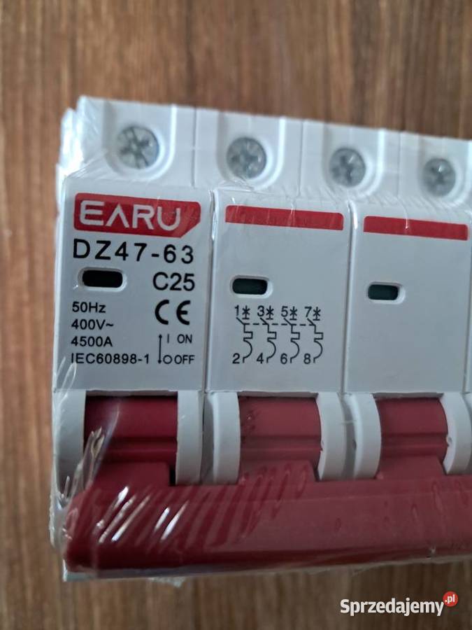 nowy wyłącznik automatyczny Earu DZ4763 400v 25A Sandomierz sprzedam
