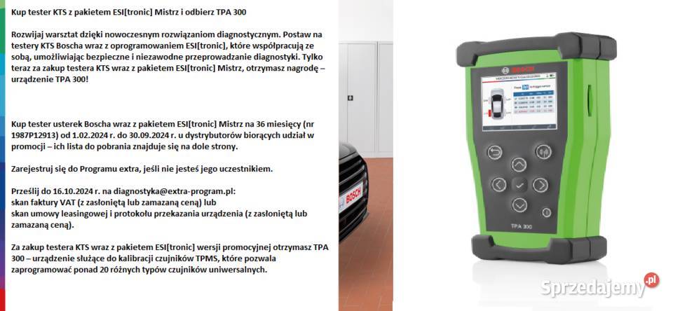 Kts 340 tester usterek Boschwymień stary Kts Pozostałe Bielsko-Biała sprzedam
