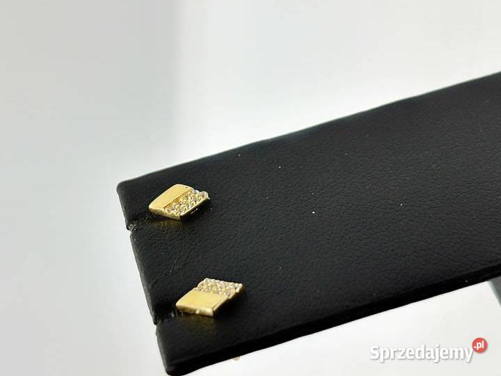 Nowe złote kolczyki pr 585 092g Sztyft złoto Elbląg