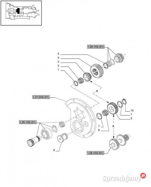 Holland T6010 T6090 T6070 Wałek 54mm l 82013692 Jastrzębniki
