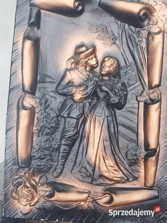 Płaskorzeźba z gipsu Romeo i Julia Przejęsław