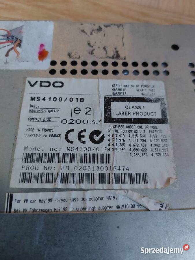 RADIO CD NAVI NAWIGACJA GPS MERCEDES VDO