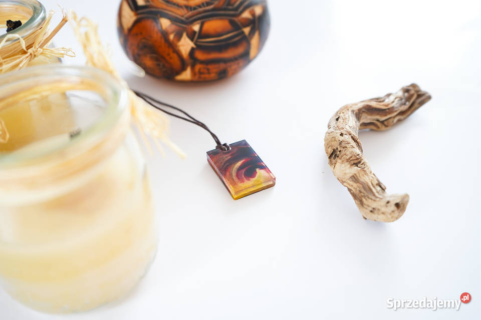 Prostokątny wisiorek artystyczny abstrakcyjny Warszawa