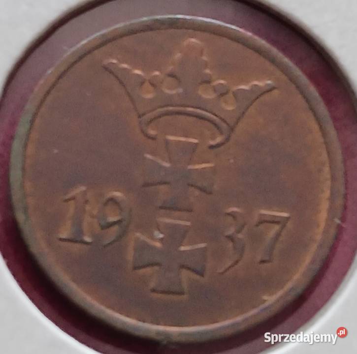 1 Fenig Wolne Miasto Gdańsk 1937 r 2 mennicze Konin sprzedam