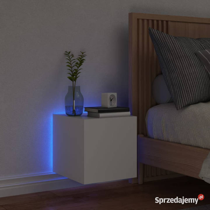 Ścienna szafka TV z LED biała 305x35x30 WM837218 Warszawa
