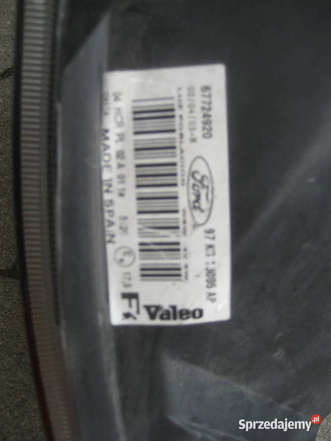ford ka mk1 9607r lampa przód prawa valeo osobowe
