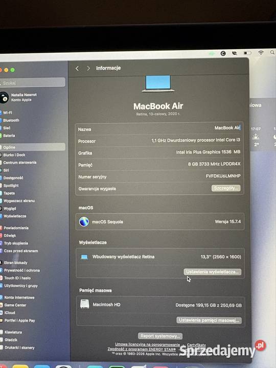 Macbook air 2020 13 Przeworsk