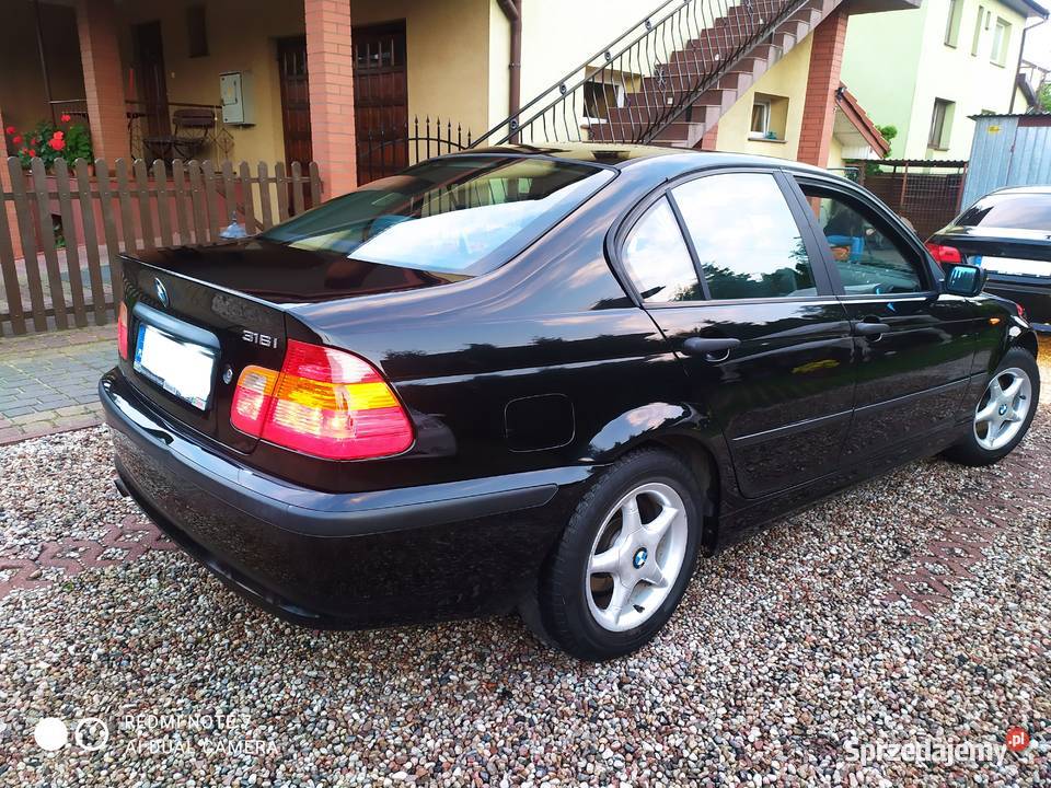 BMW e46 18 Benzyna Czarny Sedan 2003r Zadbana Seria 3 Toruń