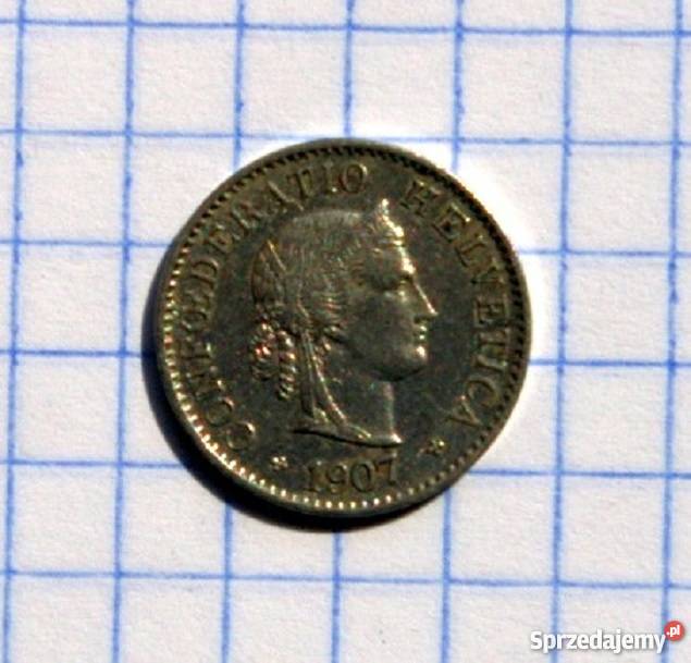 5 RAPPÓW 5 CENTYMÓW 1907 SZWAJCARIA Piszczac