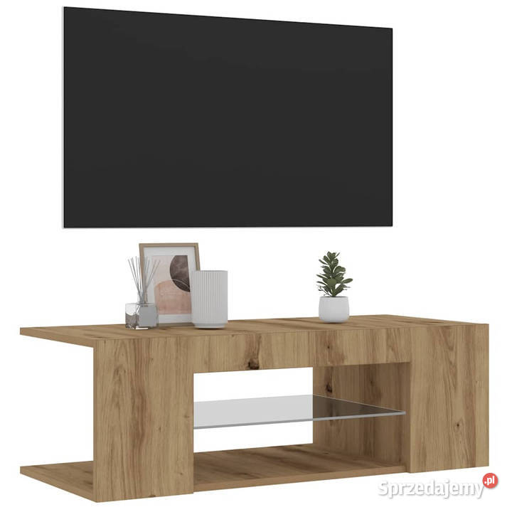 Szafka pod TV z oświetleniem LED dąb artisan sprzedam