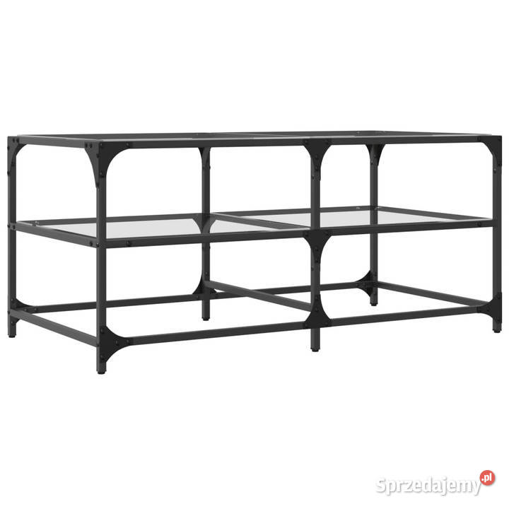 Stolik kawowy ze szklanym blatem 985x50x45 stal Warszawa