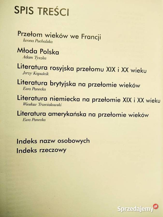 Historia literatury światowej Młoda Polska mazowieckie Warszawa