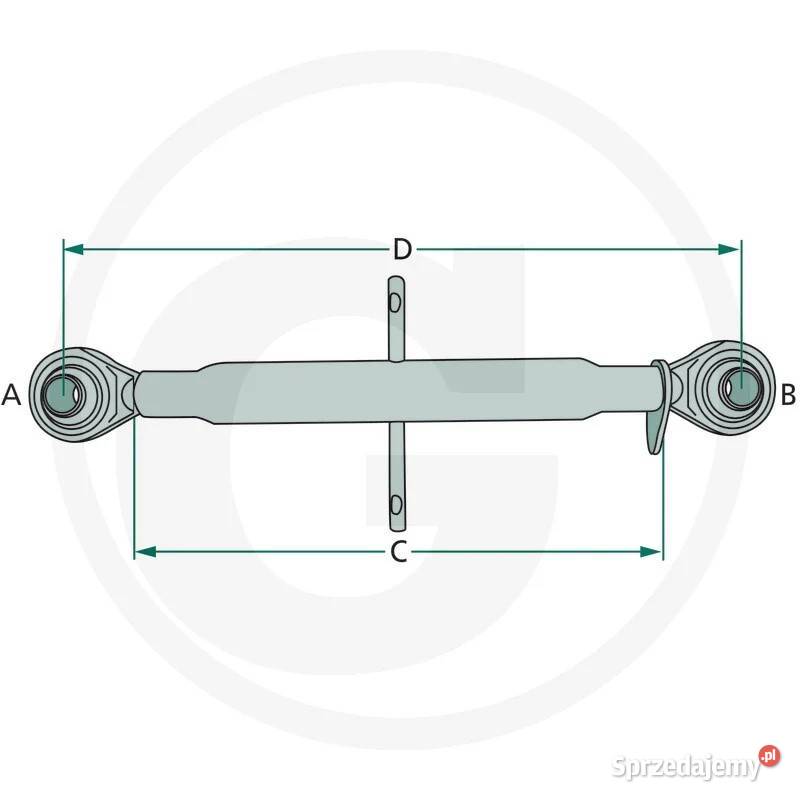 Łącznik Górny 600890mm M42x3 kat 33 Sieradz
