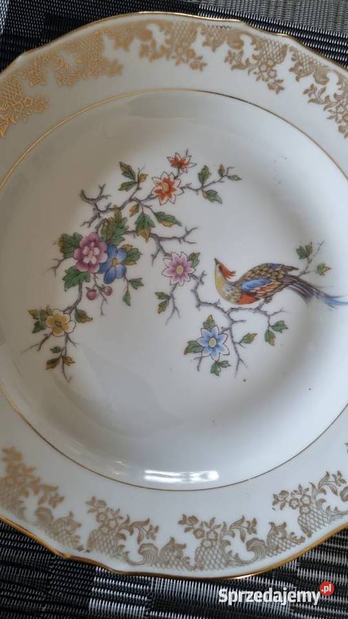Talerze Z Rajskim Ptakiem głębokie Porcelana Wola Podłężna