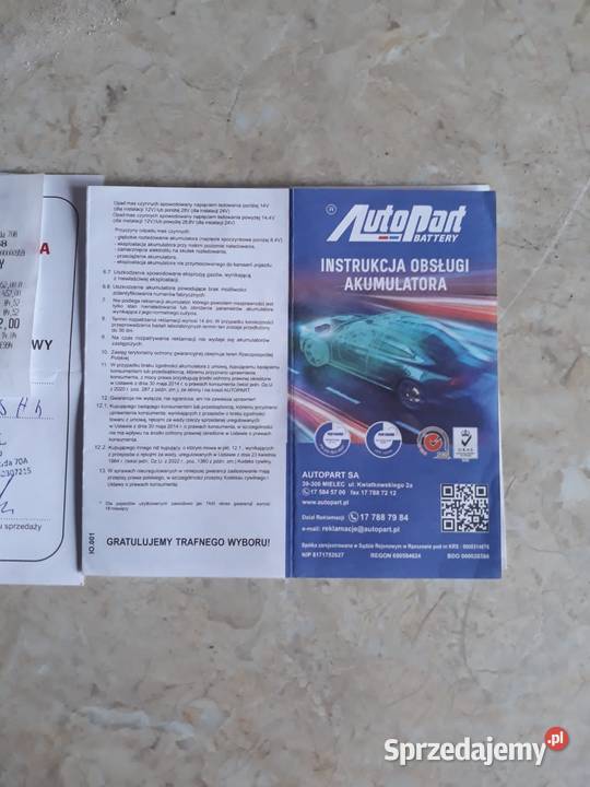 Akumulator 12V 820A 95Ah sprzedam