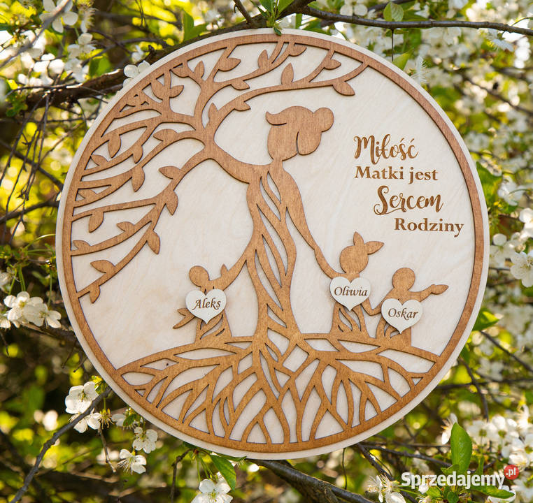 Drzewo Życia NA DZIEŃ MATKI MAMY Serca Grawer inny kolor Kłomnice