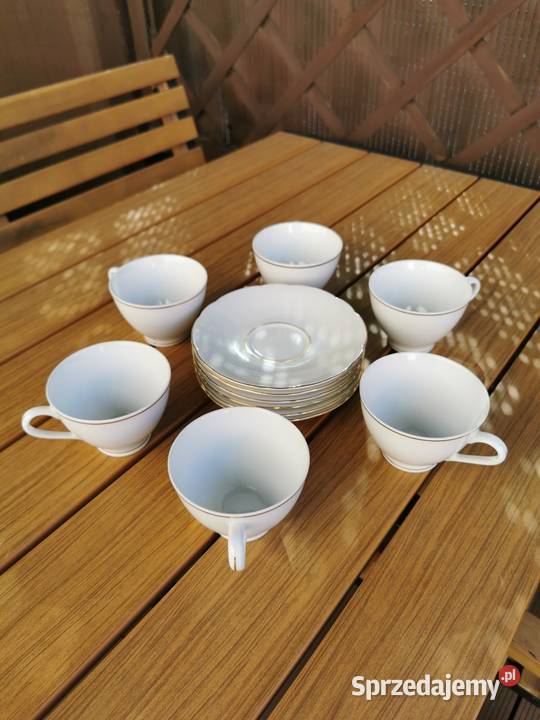 Ćmielów zestaw kawowy herbaciany filiżanki Porcelana i szkło Piastów