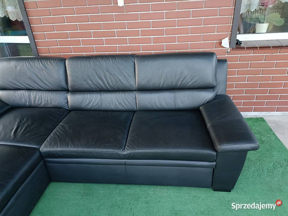 Sprzedam narożnik ze skóry skóra Komplety wypoczynkowe Konin