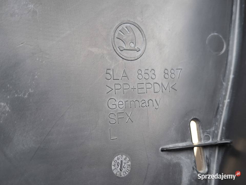 SKODA ENYAQ SPOILER DOKŁADKA ZDERZAKA LEWY PRZÓD Zderzaki lubuskie Bieleń