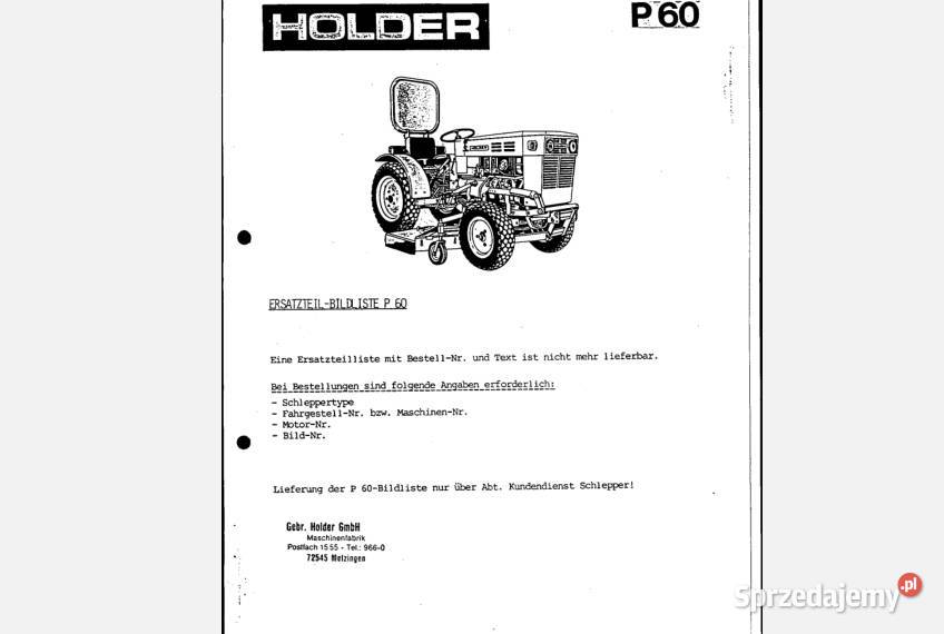 Holder A30 A45 A650 A660 C660 P60 katalog części Motoryzacja Kielce