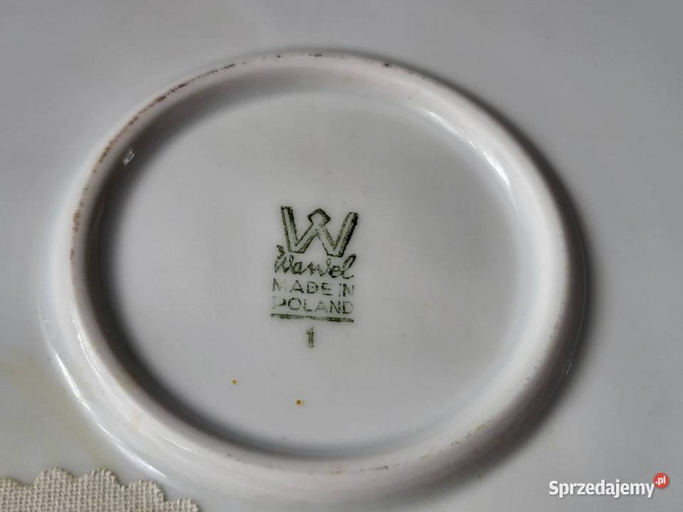 Piękny wielki talerz portret Augustyna Wawel Gdańsk