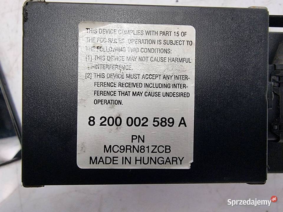 ZMIENIARKA CD RENAULT SCENIC I LIFT 8200002589A