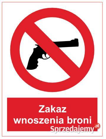 Naklejka BHP Zakaz wnoszenia broni GC026