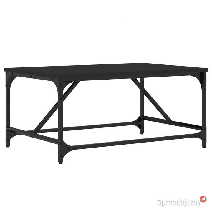 Stolik kawowy czarny 75x50x35 materiał