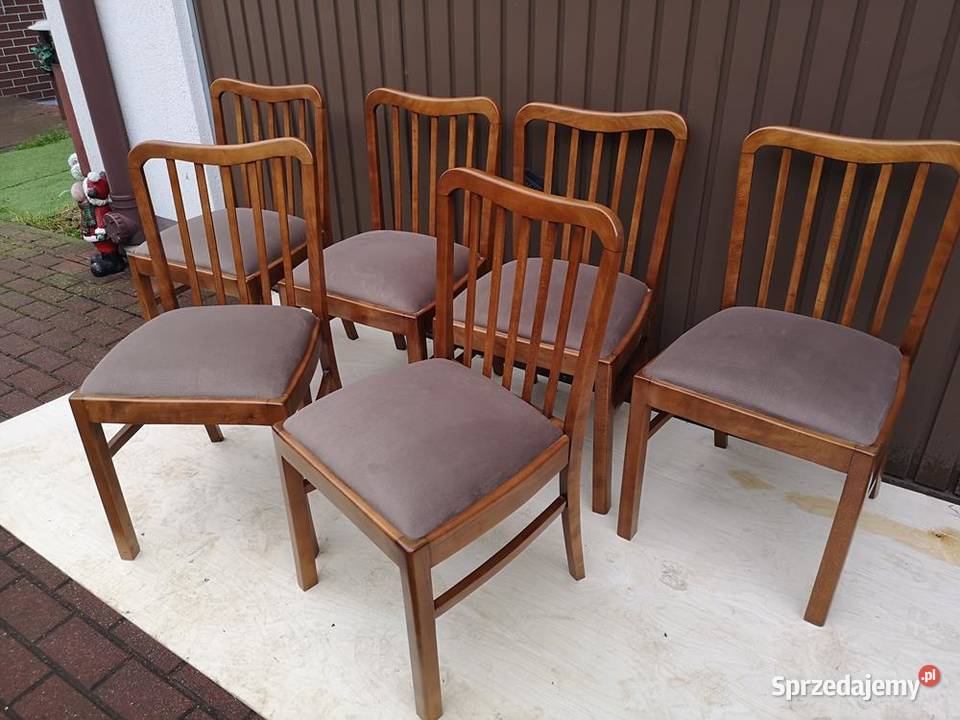 Krzesła ARTDECO Stare Antyk Komplet 6 Sztuk Swarzędz