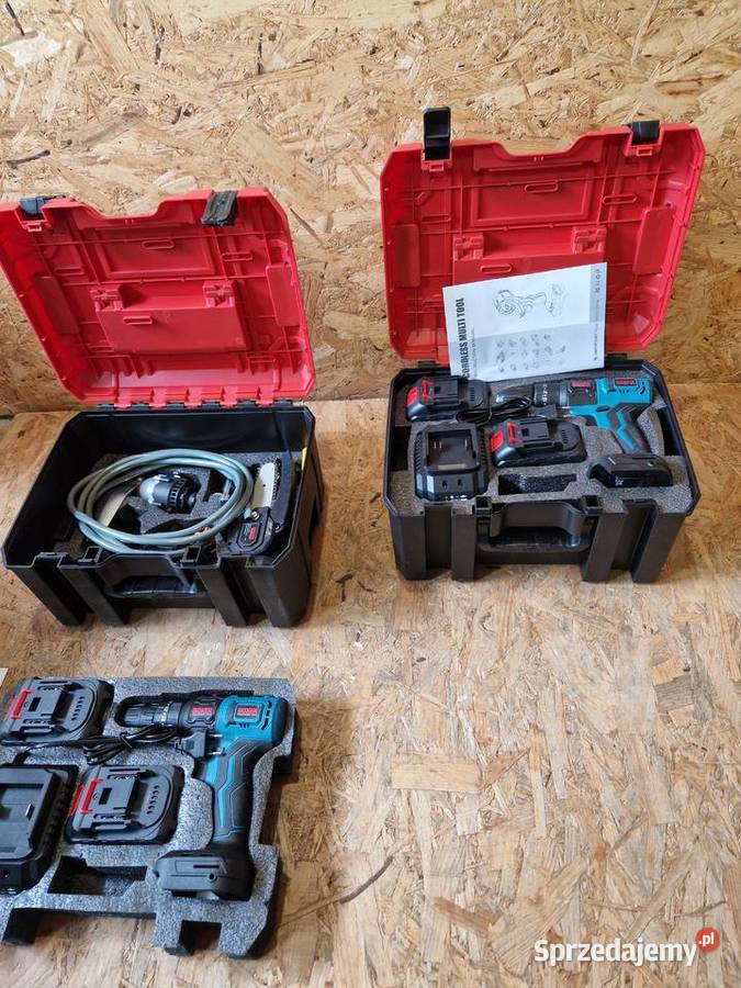 ZESTAW NARZĘDZI AKUMULATOROWYCH 5w1 PIŁA MYJKA Głogowa