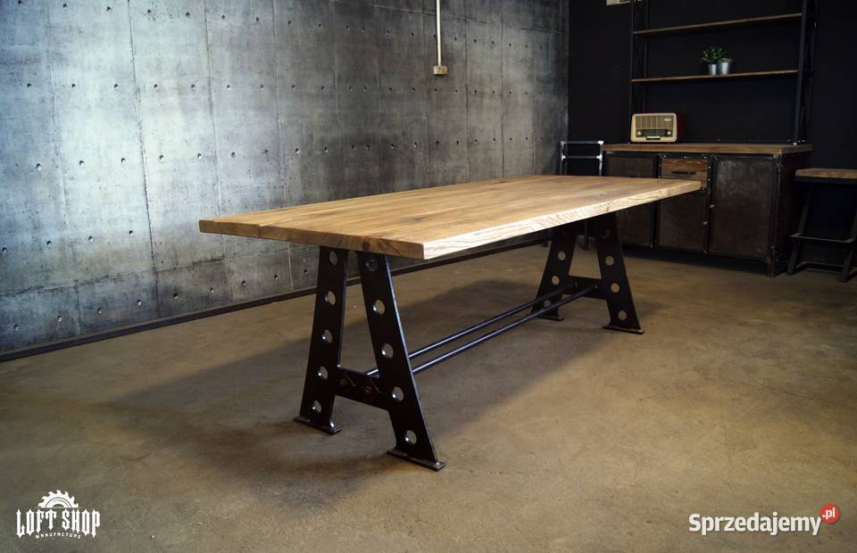 Stół loftowy THE ANSWER stół industrialny loft 100cm