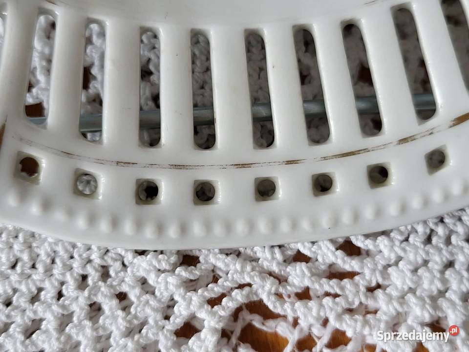 Duża ażurowa miska ze scenką staruszka Gdańsk