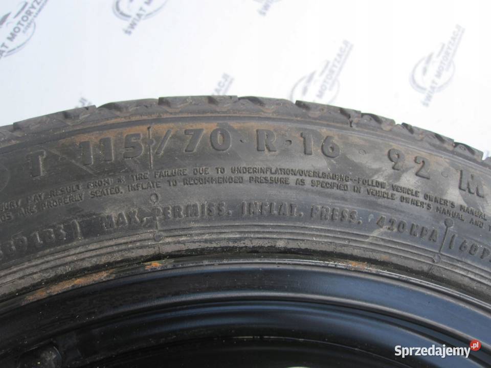 OPEL ASTRA J K koło dojazdowe 1157016 92M 5x105